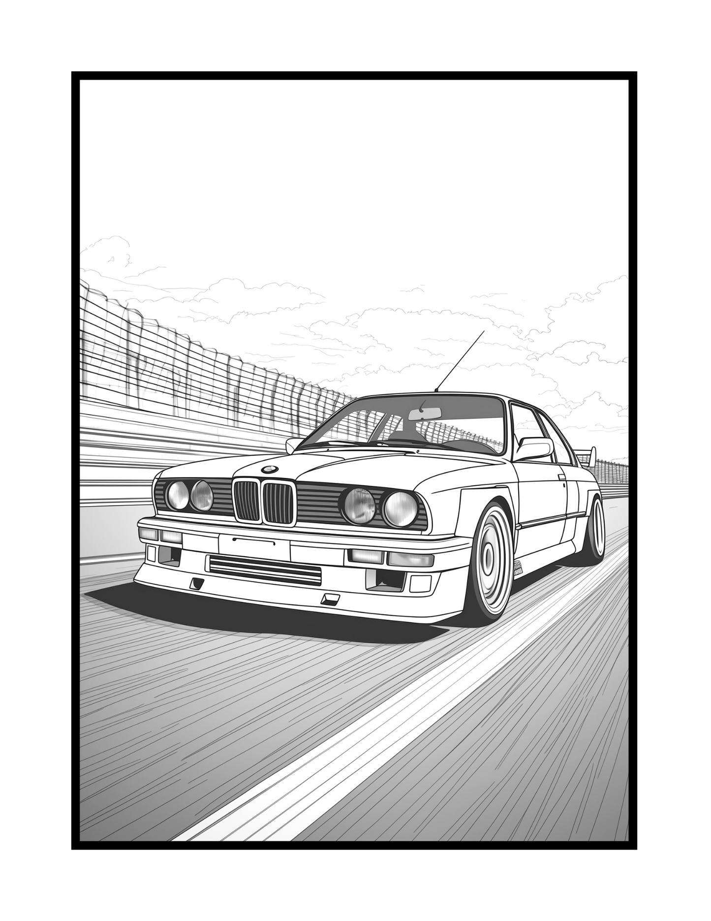 Retro German Cars Coloring Book (PDF - Digital Download [50 Pages])