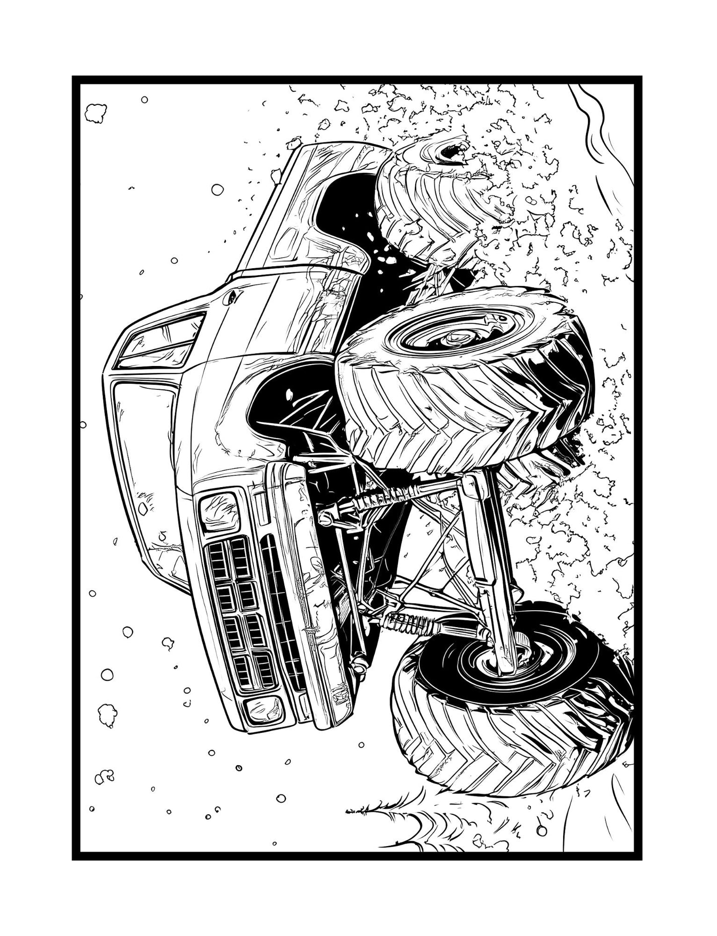 Monster Trucks Coloring Book (PDF - Digital Download [60 Pages])