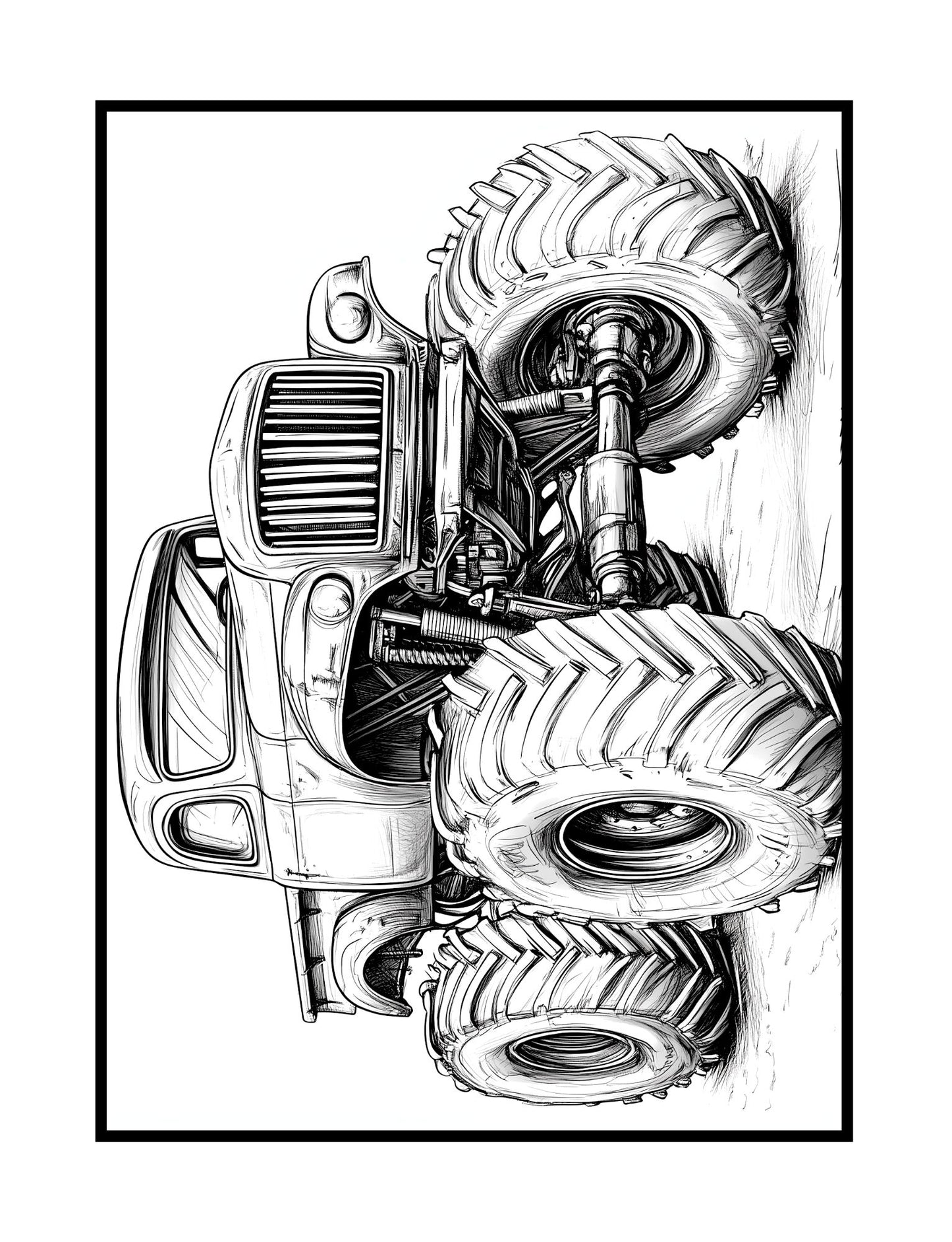 Monster Trucks Coloring Book (PDF - Digital Download [60 Pages])